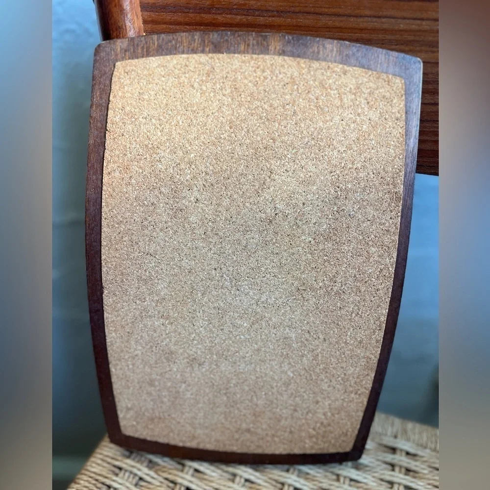 Vintage Mid Century Modern Teak & Cork Trivets (Set of 3) | Japan | MCM Hot Pads